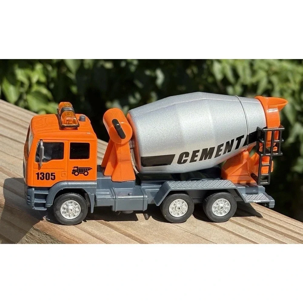 Fun Stuff Die-Cast Metal Cement Mixer Truck Pull Back Light & Sound FS 2451